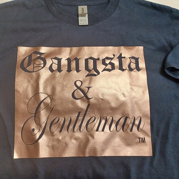 Gangsta & Gentleman short sleeve tee shirt. Medium. Navy blue - Picture 1 of 5